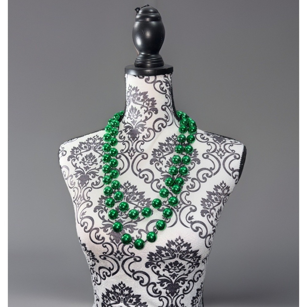 Giant Mardi Gras St.Patricks Beads Necklace Large Long Big Balls‎ Parade Throw